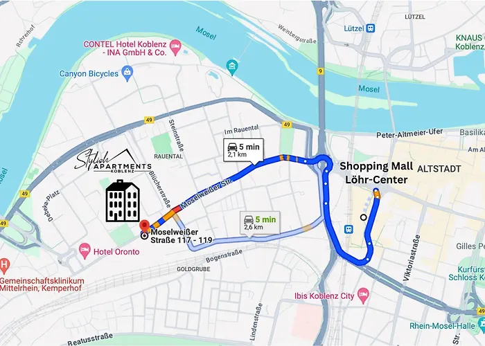 Modern - Fuer Freunde & Familien, Stadtnah, Parkplatz, E-ladestation, Gitterbox Fuer Fahrraeder, Fitnessstudio, Digitale Gaestemappe Mit Restaurant- Und Unternehmenstipps * Koblenz (Rhineland-Palatinate)